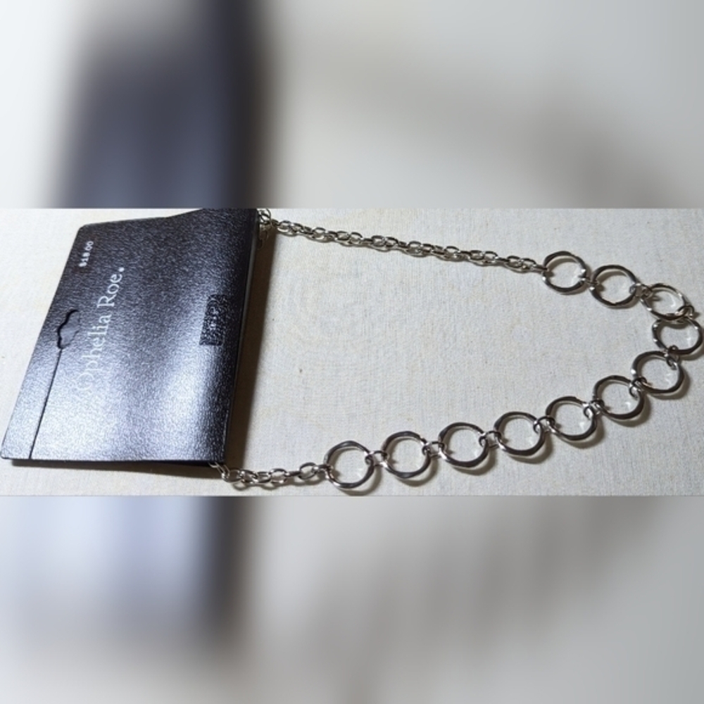 Ophelia Roe necklace in silver chain. NWT.